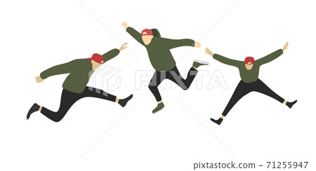 Man in jumping, character for your design 71255947