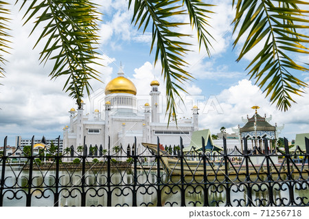 Brunei's Old Mosque and Palm Leaves Brunei's Old Mosque and Palm Leaves 71256718