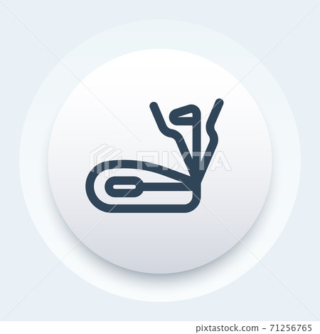 elliptical trainer icon in linear style 71256765