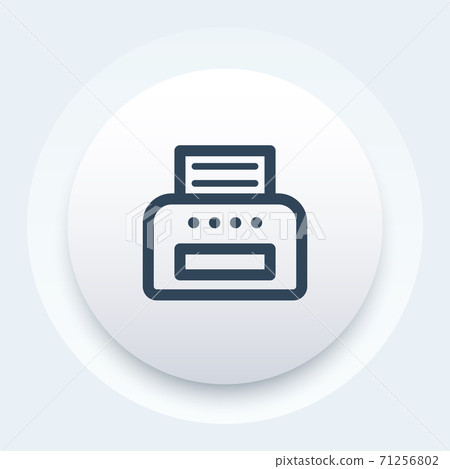printer icon, linear style 71256802