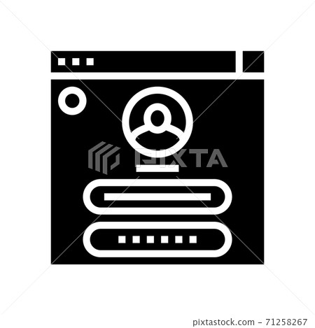 user identification glyph icon vector illustration sign 71258267