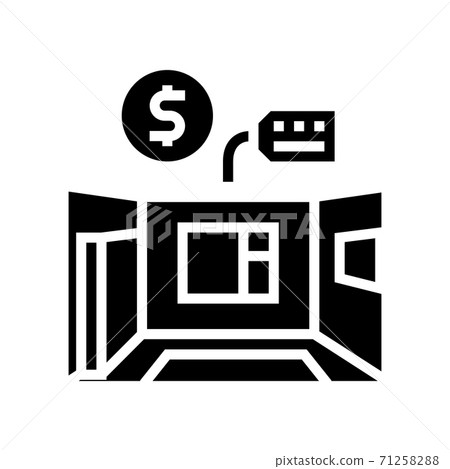 apartment rental glyph icon vector illustration sign 71258288
