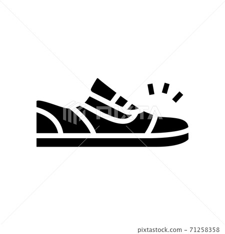sneaker shoes glyph icon vector illustration sign - Stock Illustration ...
