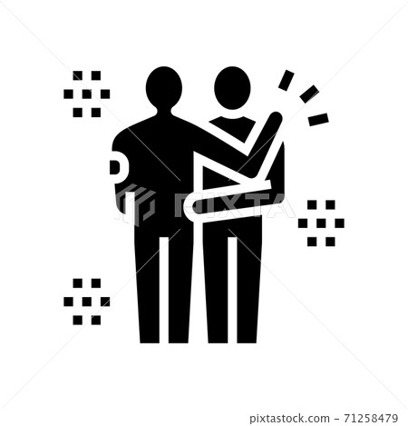 human hugs glyph icon vector illustration sign human hugs glyph icon vector illustration sign 71258479