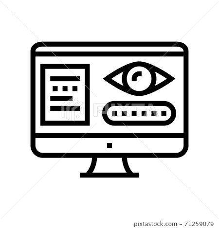 spied password access line icon vector illustration 71259079