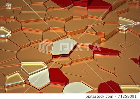 broken golden glass with sharp pieces over background broken golden glass with sharp pieces over background 71259091
