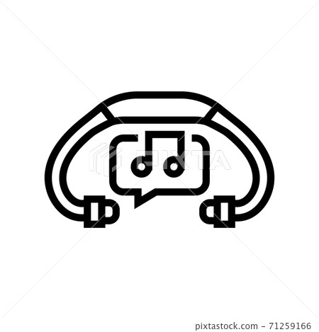 music headphones line icon vector illustration sign music headphones line icon vector illustration sign 71259166