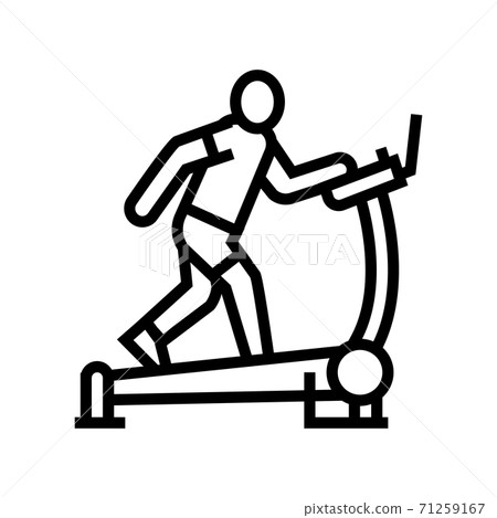 treadmill sport equipment line icon vector illustration 71259167