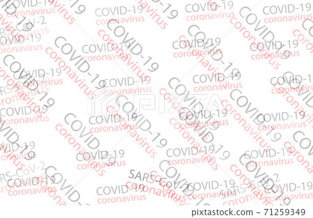 oblique inscription transparent coronavirus, covid 19 pattern on a white background oblique inscription transparent coronavirus, covid 19 pattern on a white background 71259349