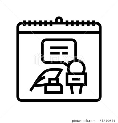 world press freedom day line icon vector illustration 71259614