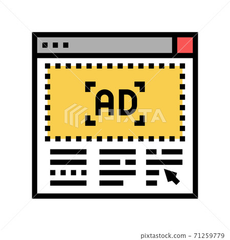 ad banner on website color icon vector illustration ad banner on website color icon vector illustration 71259779