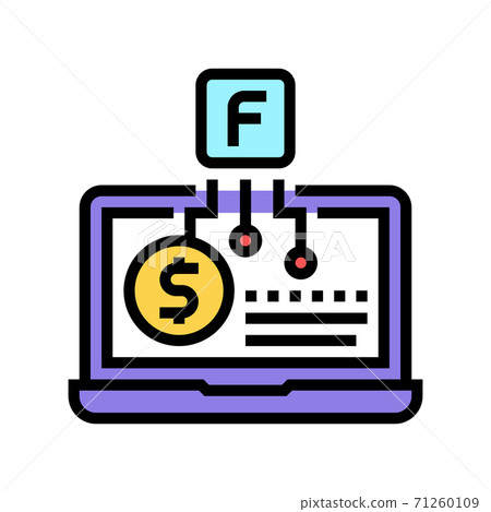 smm service business color icon vector illustration 71260109