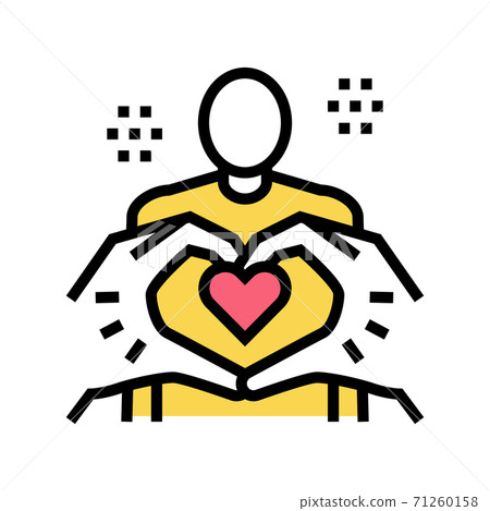 heart gesture on human body color icon vector illustration heart gesture on human body color icon vector illustration 71260158