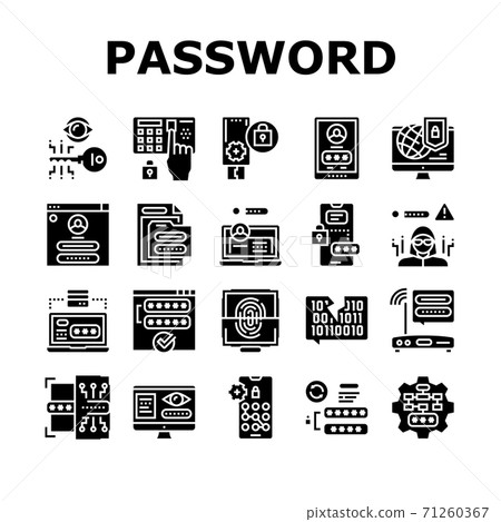 Password Protection Collection Icons Set Vector Illustration Password Protection Collection Icons Set Vector Illustration 71260367