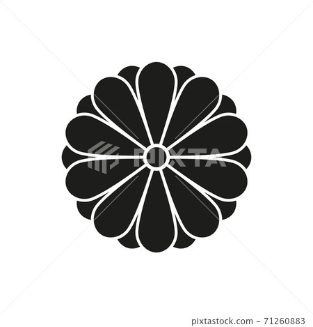 Japanese style design flower Sign, Imperial symbol Japanese style design flower Sign, Imperial symbol 71260883