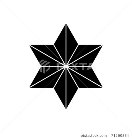 Japanese style design star Sign or Maruni symbol Japanese style design star Sign or Maruni symbol 71260884