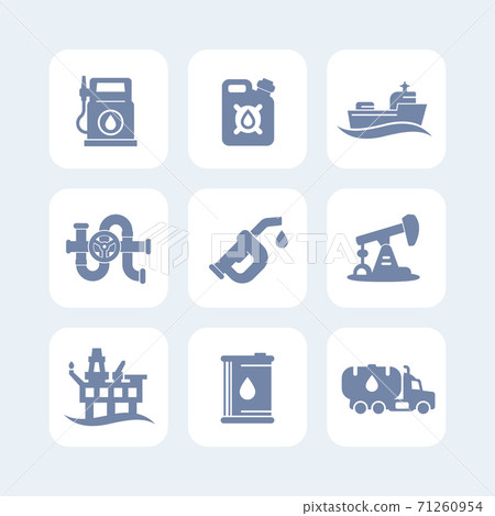 Petroleum industry icons set Petroleum industry icons set 71260954
