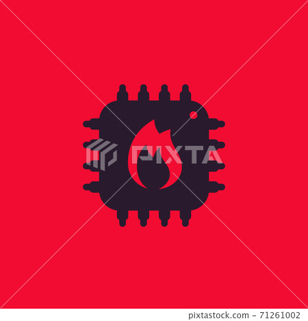 CPU overheat icon CPU overheat icon 71261002