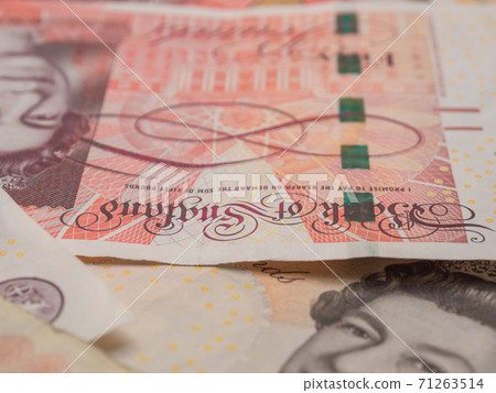Pound money of United kingdom close up on white Pound money of United kingdom close up on white 71263514