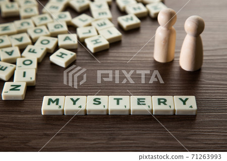 Alphabet block with Mystery word wooden table Alphabet block with Mystery word wooden table 71263993