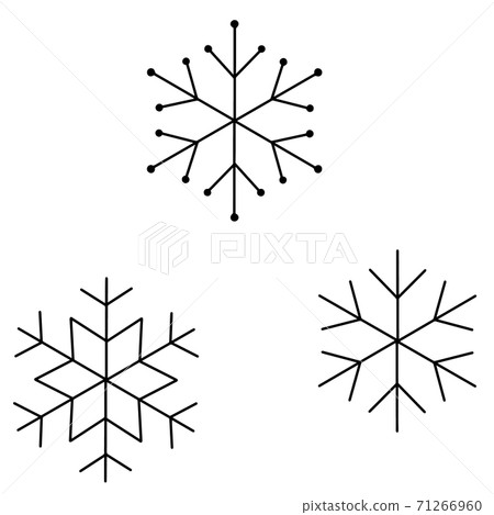 Snowflake variation cute line art 71266960