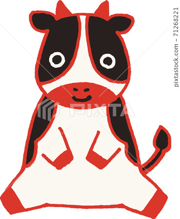 Sitting cow - Stock Illustration [71268221] - PIXTA