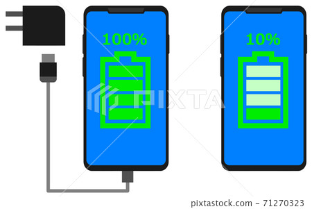 Illustration for charging a smartphone 71270323