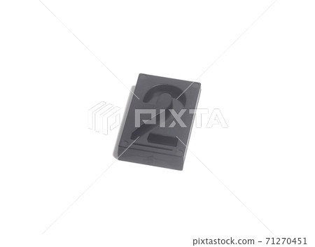 letterpress number two isolated on white background 71270451