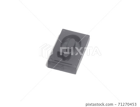 letterpress number nine isolated on white background 71270453