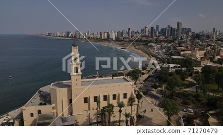 Tel Aviv - Jaffa, view from above. Modern city with skyscrapers and the old city. Bird's-eye view. Israel, the Middle East 71270479