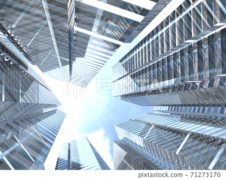 Image of a building town where the sky looking up is in the shape of a star CG illustration Image of a building town where the sky looking up is in the shape of a star CG illustration 71273170