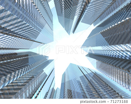 Image of a building town where the sky looking up is in the shape of a star CG illustration Image of a building town where the sky looking up is in the shape of a star CG illustration 71273188