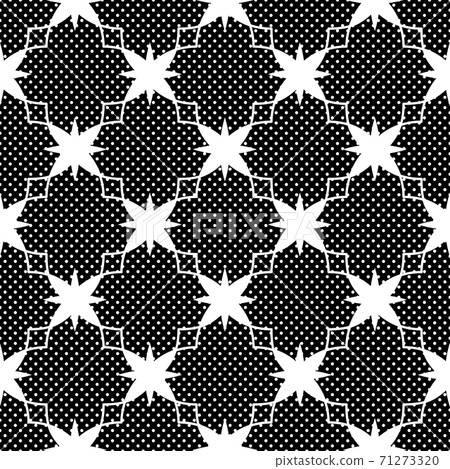Seamless pattern with polka dots. Black and white background. Seamless pattern with polka dots. Black and white background. 71273320