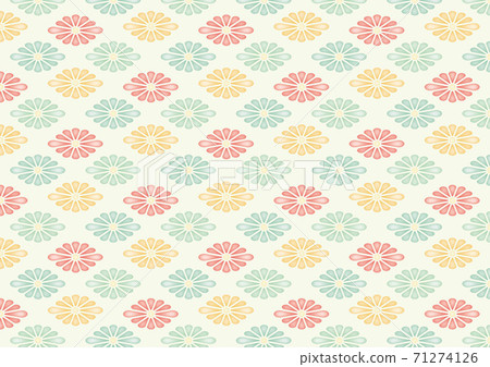 帶有柔和氣氛的Hishigiku圖案 71274126