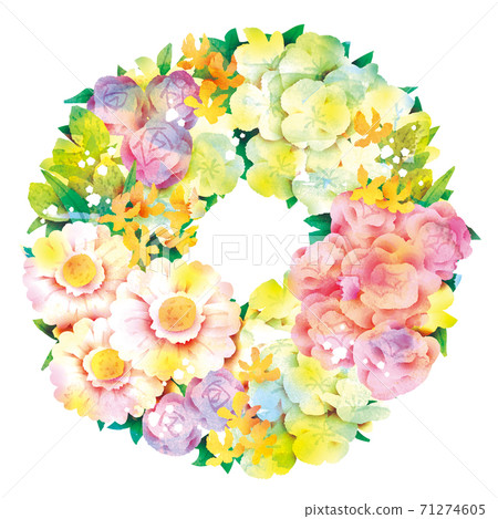 Flower_wreath_illustration 71274605