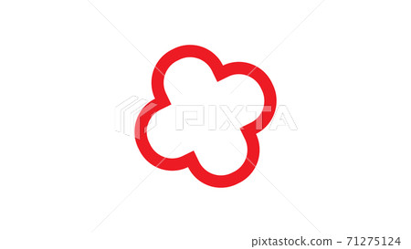Sliced ring of red sweet pepper isolated Sliced ring of red sweet pepper isolated 71275124