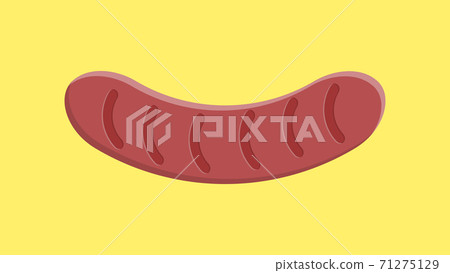 Grilled sausage hand drawn doodle icon. Vector Grilled sausage hand drawn doodle icon. Vector 71275129