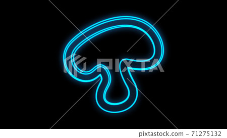 Glowing neon line Mushroom icon isolated 71275132