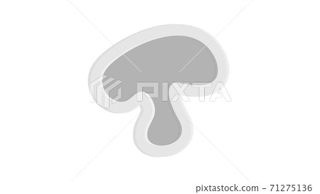 Champignon with shadow icon. Flat illustration 71275136