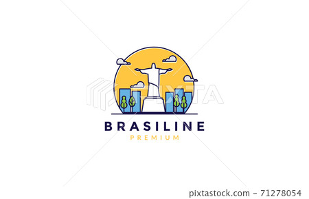 rio de janeiro statue abstract with city logo vector icon illustration rio de janeiro statue abstract with city logo vector icon illustration 71278054