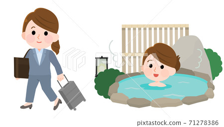 休息日平日出差週末休閒女性上班族插圖 71278386