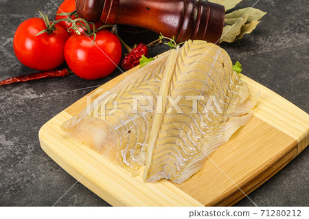 Raw cod fish for cooking 71280212
