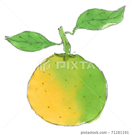Tangerine with branches in autumn 71281191