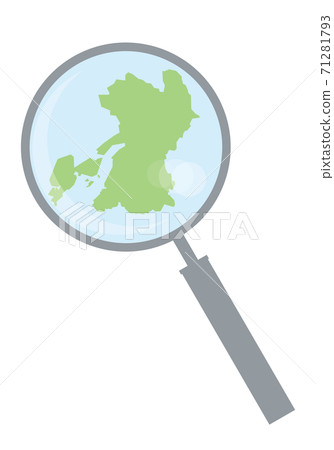 放大鏡放大鏡放大鏡和熊本縣九州地區的詳細地圖|各縣地圖的插圖矢量數據 放大鏡放大鏡放大鏡和熊本縣九州地區的詳細地圖|各縣地圖的插圖矢量數據 71281793