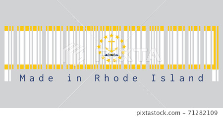 Barcode set the color of Rhode Island flag, Barcode set the color of Rhode Island flag, 71282109