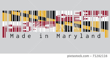 Barcode set the color of Maryland flag,  71282116