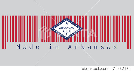 Barcode set the color of Arkansas flag, Barcode set the color of Arkansas flag, 71282121