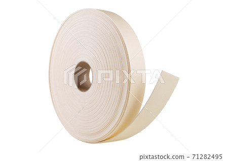 soft adhesive tape for mounting the roof and sealing joints, on a white background 71282495
