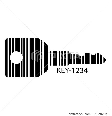 Barcode set the shape to the key, concept of successful in business. Barcode set the shape to the key, concept of successful in business. 71282949