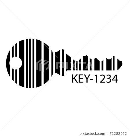 Barcode set the shape to the key, concept of successful in business. Barcode set the shape to the key, concept of successful in business. 71282952